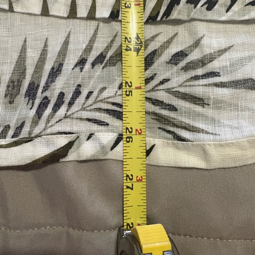 C&C California Linen Top with Tropical Leaf Design - Picture 9 of 13